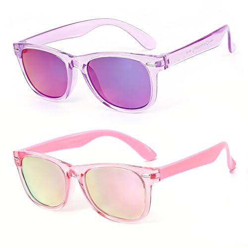 Beipegin Gafas de Sol Niño Niña Polarizadas UV400 Protección Rayos Ciclismo Deportivas Gafas de Sol Infantiles Bebés - De 3 a 10 Años