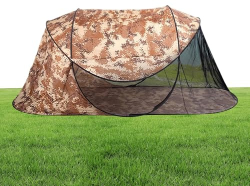 Outdoor Tourist Tents | Folding Mesh For 2-3 Persons With Cover Sun Protection | Tent bed field shelter - for travel hiking beach picnics and