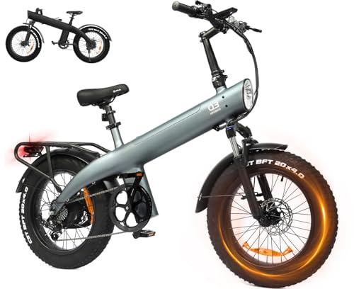 HX Q3 Bicicleta Eléctrica Urbana Adultos,Motor 115 NM, 20 Fat Bici Eléctrica, Batería 20-40Ah,Autonomía 80-120 Km,7 Velocidades, Frenos Hidráulicos