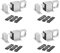 sourcing map Door Bolt Latch, Aluminum Alloy Security Automatic Window Gate Spring Bounce Lock, 4 Pcs (Silver Tone)