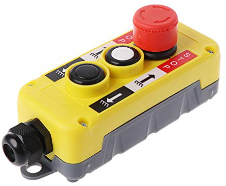 GUMEI Interruptor de botón pulsador Industrial Impermeable, Parada de Emergencia para estación de Control Colgante de grúa eléctrica