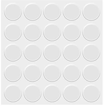 KINBOM 25 Pièces Patins Silicone Transparent, Tampons de Meubles en Silicone Amortisseur Porte Placard Amortissement du Bruit Points de Protection pour Dessus en Verre Tiroirs Armoires Portes