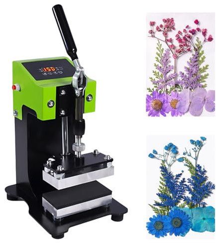 Rosin Wärme Pressemaschine, Rosin Presse mit Digitaler LED, Hitze Presse Maschine, Manuelle Heißpresse, Harzextraktion, Blätter pressen für Herbarium, für Epoxidharz, Botanik