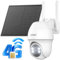 ieGeek 4G LTE Camera de Surveillance Exterieur sans Fil, 2K HD Camera Solaire avec Carte SIM sans WiFi, Vision Nocturne, Détection Humaine PIR, Audio Bidirectionnel, AI Analysis System/Cloud