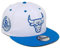 New Era Chicago Bulls 9FIFTY 6X NBA Finals Champions Retro Hook Snapback Cap Adjustable Hat White, Weiss/opulenter Garten, Einheitsgröße