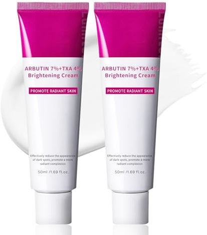 Arbutin 7% + Tranexamic Acid 4% Cream, Dark Spot Remover for Face, Pigmentation Removal Cream for Freckles, Hyperpigmentation, Blemishes, Acne Marks, Korean Moisturiser Face, 50ml