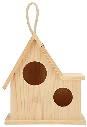 Boîte de Nidification pour Oiseaux en Bois, nichoir extérieur pour moineaux, pinsons et merles Bleus, Cage à Oiseaux en Bois Faite à la Main avec Une Porte Facile à Nettoyer pour l