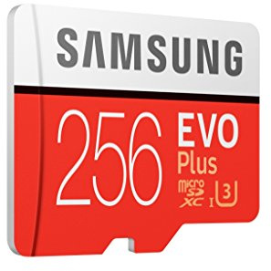 Samsung EVO Plus 256 GB microSDXC UHS-I U3 100 MB/s Full HD & 4K UHD Memory Card with Adapter (MB-MC256GA) - Red/White