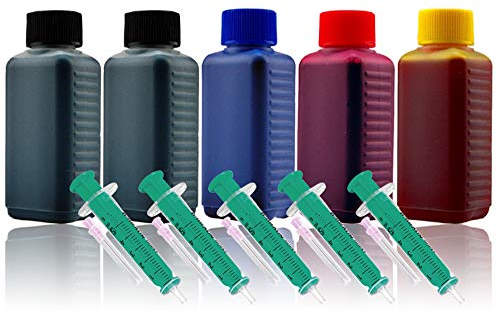 500ml Nachfülltinte Druckertinte Refillset für Canon PGI-580/CLI-581 (für PIXMA TR7550 TR8550 TS6100 TS6150 TS6151 TS6240 TS6241 TS6250 TS6251 TS705 etc.)