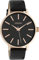 Oozoo Damenuhr mit Lederband 42 MM Rose/Schwarz/Schwarz C9754