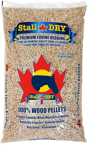 Progressive Planet Stall Dry Premium Equine Bedding Pellets, 35lbs - 100% Natural Kiln-Dried Pine Pellets, Superior Absorption & Odor Control - Eco-Friendly, Biodegradable & Chemical-Free Bedding