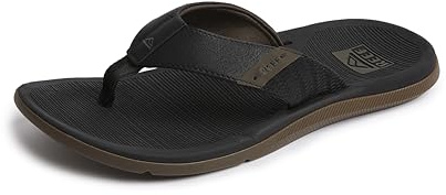 Reef Men's Santa Ana Flip-Flop, Black, 9 UK