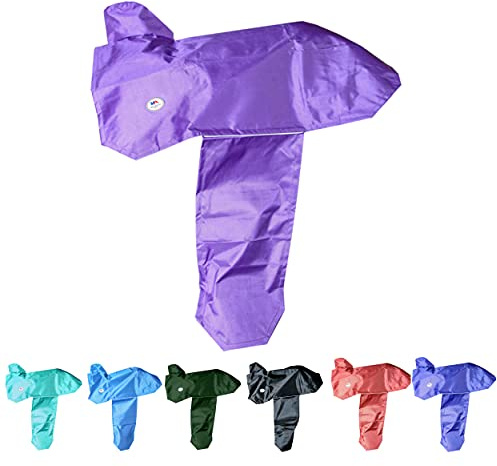 Majestic Ally 1000D Waterproof Reflective Western Saddle Cover - Elastic Straps to Securely Attach Each Corners and Fenders - Fits Most Full-Size Western Saddle - 4 Colors Available (Purple)