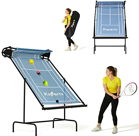 Ksports Tennis Rebounder Net Blue Regular – Reboundwand für Schlägersport – für Pickleball, Padel, Squash, Racquetball, Tischtennis, tragbares Rückbrett für Indoor- und Outdoor-Training mit