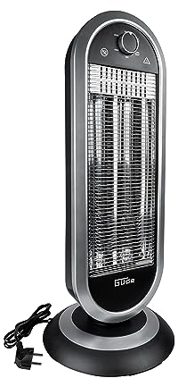 Güde Infrarot Heizstrahler GIH 900 (900 W Heizleistung, 2 Heizstufen (450/900 W) mit oder ohne Oszillation, 20 m³ max. Raumheizvermögen, Carbon-Heizelemente, großer Standfuß & Kippschutz, Tragegriff)