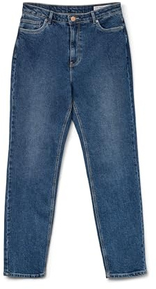 VERO MODA Vmlinda HR Mom Jeans Gu3185 Ga Noos, Medio De Mezclilla Azul, 30W / 34L para Mujer