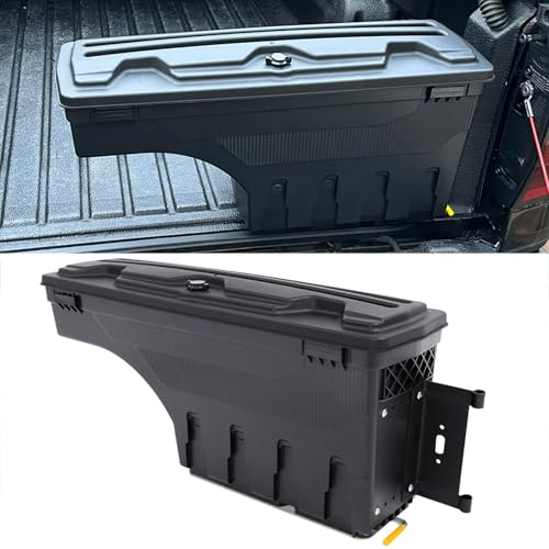 JHCHAN Werkzeugkasten für Ford Ranger Raptor Wildtrak T9 (2023–2026) - 180° schwenkbar, wasserdicht, abschließbar, bis 35 kg belastbar, aus robustem ABS (Beifahrerseite)