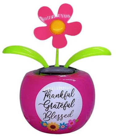 Fiore oscillante, a energia solare, a forma di fiore, a energia solare, a forma di fiore, a energia solare, a forma di fiore, per auto, casa o ufficio