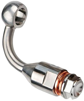 LeeQinersw Testa di Prolunga del Tubo Flessibile del Freno Pinza Freno Idraulica Rezuma per La Guida, 90 Gradi