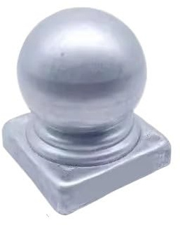 HFGDRH Tappi per Pali Giardino,Copripalo per Pali Legno 2 Pezzi Tappi for Pali in Acciaio zincato a Forma di Sfera, for Pali di Recinzione Quadrati e Rotondi(Square 100mm)