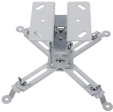 HIAKDOFT Supporto Proiettore Soffitto Regolabile in Acciaio Carbonio Resistente Anticorrosione Staffa Parete Inclinabile per Videoproiettore