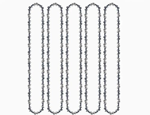 DORFEY 18-inch Grade Chain Saw 62 Drive Links 3/8 LP Pitch Rounded Cutter Head for Tough J-o-b-s Electric Chainsaw(5pcs 18-inch Chain)