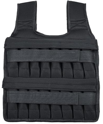 Gilet lesté de 10 kg pour homme et femme pour entraînement de force avec poche sans poids pour les exercices de plein air et les sports