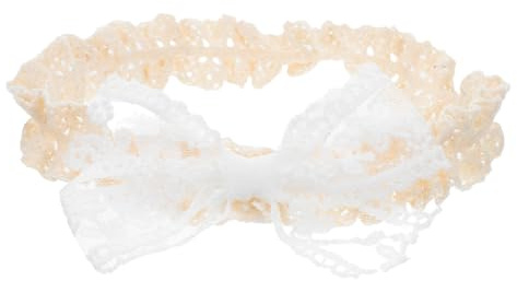 Cerchietto Fiocco in Pizzo Bianco per Bambina, Cloth