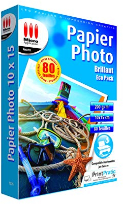 Micro Applicati 5375 Fotopapier, glänzend, A6, 80 g/m², 200 Stück