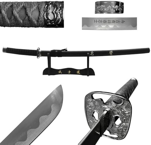 PS 40 Last Samurai Japanese Sword Katana Engraved Honor On Scabbard. for Collection. Gift, Outdoor Sword Swing Pratice Use (Honor)