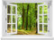 Wandtattoo - Fenster mit Aussicht auf Wald 120 x 94 cm – Wandsticker