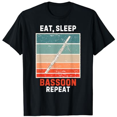 Retro Eat, Sleep Fagott Repeat Vintage Grunge Fagott T-Shirt