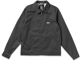 Volcom Men's Voider Zip Garage Jacket, Asphalt Black, S