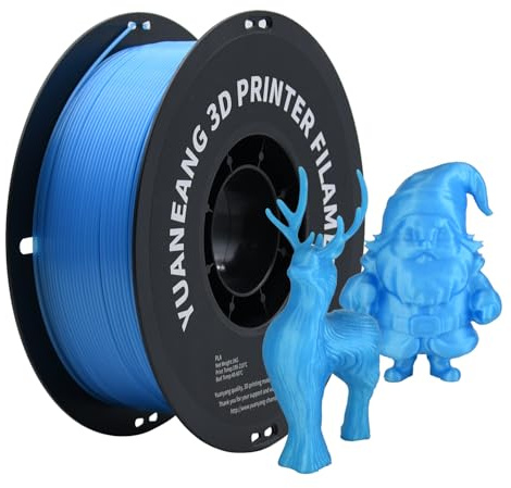 YUANEANG Glow in The Dark Blue 3D Printer Filament，Accuracy +/- 0.03mm 1.75mm 1KG/2.2lbs Blue PLA