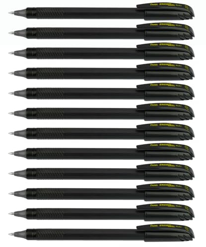 Pentel EnerGel 96% Recycled Pen Black - Pack of 12