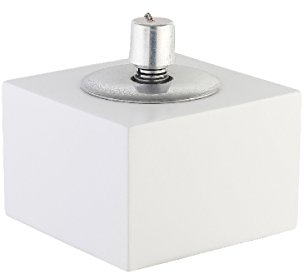 greemotion Öllampe in Betonoptik für Draußen-Garten Öl Lampe Outdoor Petroleumlampe mit Docht & Lösch Glocke-Tisch Leuchte Modern & Flach, Stein, Weiß, klein