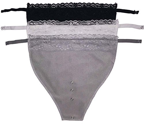 Inserto in pizzo per reggiseno da donna, con clip, 3 pezzi, per taglie comode e coppe da C a F nero, bianco, grigio.