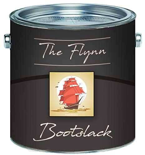 The Flynn 2K Bootslack hochwertiger Yachtlack für GFK/Polyester/Kunststoff Farbauswahl und farblos Bootsfarbe GLÄNZEND Yachtfarbe 2 Komponenten Lack Schiffslackierung (1 kg, Weiß RAL 9010)