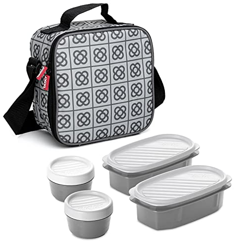 Tatay Urban Food Casual - Bolsa Térmica Porta Alimentos, 3L de Capacidad, con 4 Tuppers Herméticas, 3 litros, Color Barcelona