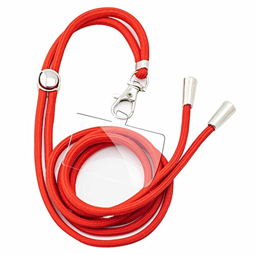 N NEWTOP Cordino Tracolla Regolabile Cinghia Laccetto Corda TPU da Cover Appendere Catena Rimovibile Estate Mare Sport Fitness Inverno Montagna Universale per Cellulare Smartphone (Rosso)