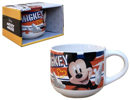 Tazza in ceramica, Topolino, Disney, Mickey Mouse, tazza larga jumbo, 380 ml, in scatola