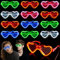 Mikulala 12 Stück LED Brille für Erwachsene Rave Party Brille Glow Light Partybrillen Mode Herzliche Leuchtbrill Mitgebsel Kindergeburtstag für Geburtstag Leuchtendes Spielzeug Geschenke