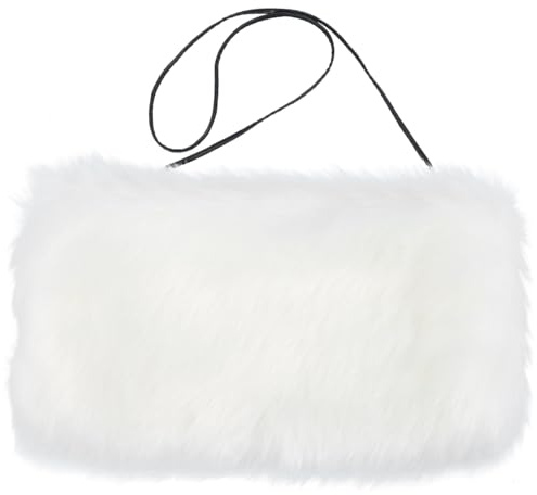 BESPORTBLE Faux Fur Hand Muffs Women Winter Warmer Fuzzy Pouch Furry Plush Arms Warmer Warm Furry Hand Muffs with Strap Hand Warmer Muff for Winter Outdoor Activities