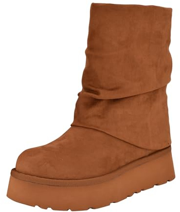 Guess Women's Deinna Bootie, Medium Brown 210, 8