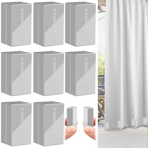 16 Pcs Outdoor Curtain Weights,Waterproof Magnetic Curtain Weights for Winds Heavy Drapery Weighted Magnets Bottom Weights Drapery Weighted Magnets to Hold Down Curtain, Garden Flag, Tablecloth