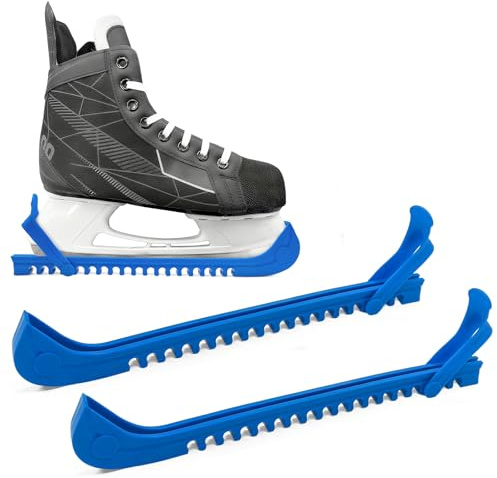 1 Paire Protège Lame Patin a Glace,Protection Patins a Glace pour Hockey Artistique,Protege Lames Patins à Glace Réglables pour Enfants Adultes (Blau)