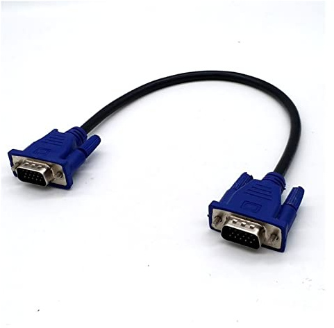 VGA-förlängningskabel HD 15-stifts hane till hane VGA-kablar kabelkabel kopparkärna kompatibel med PC datorskärm projektor (0,5 m)