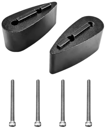 Wenoup Juego de Elevadores de Manillar para Triatlón, Resistentes Y Profesionales, de Fácil Instalación, con Cuñas de Inclinación Ajustables Y Accesorios (1, 20mm