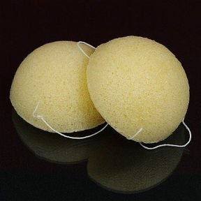 2 esponjas de kitosan konjac 100% naturales, ideales para la piel problemática.