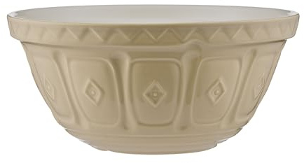 Mason Cash Cane Mixing Bowl Size 9 | Iconic 32cm Earthenware Bowl | 5 Litre Capacity | Dishwasher Safe | Classic British Design